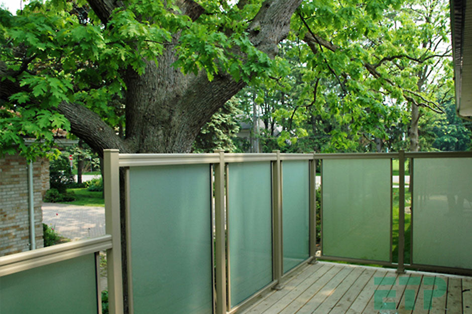 Beige Aluminum Frosted Glass Panels